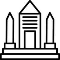 conception d'icône de vecteur de monument