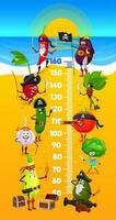 des gamins la taille graphique, pirate et corsaire des légumes vecteur