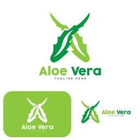 aloès Vera logo, vert plante conception, traditionnel médicament et peau se soucier plante vecteur, cheveux se soucier, symbole icône illustration vecteur