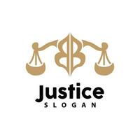 Balance de loi logo, Balance de Justice vecteur, Facile ligne conception, icône symbole illustration vecteur