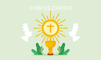 corpus christi catholique religieux vacances vecteur