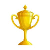 d'or tasse trophée icône, sport la victoire or prix vecteur