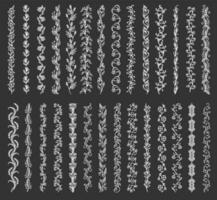 floral Cadre les frontières et séparateurs, vecteur ensemble