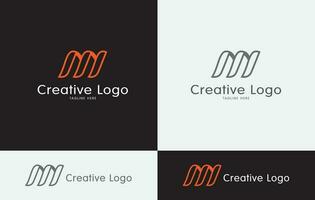 m lettre logo conception affaires logo vecteur art eps