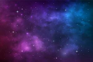étoilé univers, espace galaxie nébuleuse et étoiles vecteur