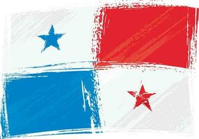 grunge peint Panama drapeau vecteur