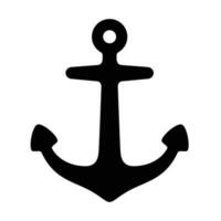 ancre vecteur icône logo bateau pirate maritime nautique illustration symbole agrafe art graphique