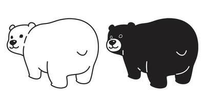 ours vecteur polaire ours icône logo illustration dessin animé personnage symbole graphique