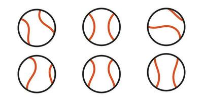 base-ball vecteur Balle icône logo doux Balle tennis illustration personnage graphique