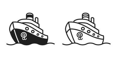 bateau vecteur logo icône voilier pirate yacht dessin animé ancre barre nautique maritime fond d'écran illustration