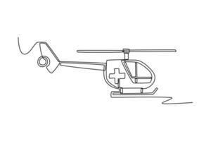 Célibataire un ligne dessin médical urgence. sos concept. continu ligne dessiner conception graphique vecteur illustration.