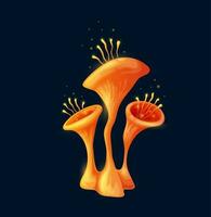 fantaisie la magie dessin animé toxique champignon vecteur champignon