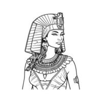 expérience le Puissance de le pharaons avec notre étourdissant Cléopâtre plus haut corps illustration. cette royal ouvrages d'art est en forme pour une reine vecteur