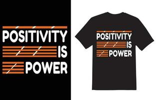 positivité est Puissance t chemise conception vecteur déposer.