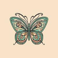 une coloré papillon avec complexe détails, parfait pour une logo conception cette représente la grâce, transformation, et beauté vecteur