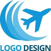 Voyage avion logo conception vecteur