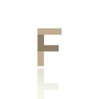 alphabet lettre F logo conception avec brillant réflexion vecteur icône illustration. élégant minimal lettre symbole.