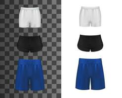 athlétique shorts, réaliste vêtements ou sport un pantalon vecteur