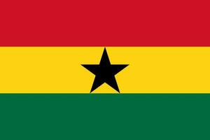 drapeau du ghana, couleurs officielles et proportion. illustration vectorielle. vecteur