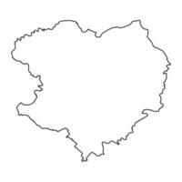 Kharkiv oblast carte, Province de Ukraine. vecteur illustration.