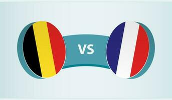 Belgique contre France, équipe des sports compétition concept. vecteur