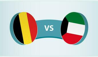 Belgique contre Koweit, équipe des sports compétition concept. vecteur