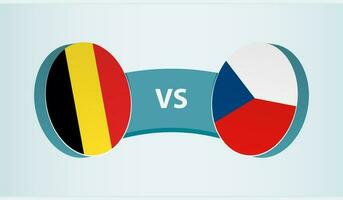 Belgique contre tchèque république, équipe des sports compétition concept. vecteur