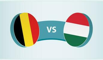 Belgique contre Hongrie, équipe des sports compétition concept. vecteur