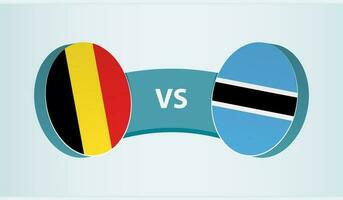 Belgique contre botswana, équipe des sports compétition concept. vecteur