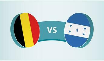 Belgique contre Honduras, équipe des sports compétition concept. vecteur