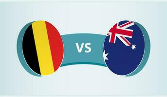 Belgique contre Australie, équipe des sports compétition concept. vecteur