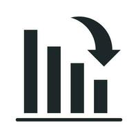 perte graphique vecteur solide icône. eps dix fichier