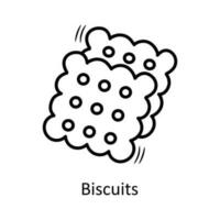 des biscuits vecteur contour icône conception illustration. Noël symbole sur blanc Contexte eps dix fichier