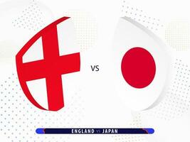 Angleterre contre Japon le rugby correspondre, international le rugby compétition 2023. vecteur