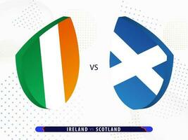 Irlande contre Écosse le rugby correspondre, international le rugby compétition 2023. vecteur