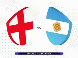 Angleterre contre Argentine le rugby correspondre, international le rugby compétition 2023. vecteur