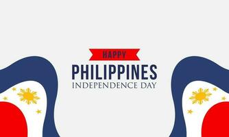 content indépendance journée philippines Contexte avec philippines drapeau vecteur