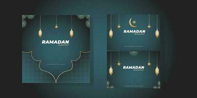 islamique Ramadan social médias Publier modèle conception vecteur
