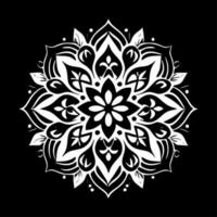 mandala, noir et blanc vecteur illustration