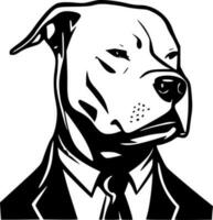 pitbull, minimaliste et Facile silhouette - vecteur illustration