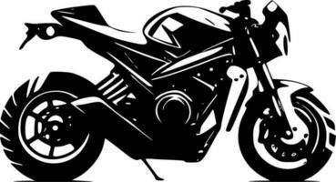 moto - noir et blanc isolé icône - vecteur illustration