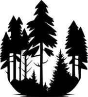 forêt simple, minimaliste et Facile silhouette - vecteur illustration