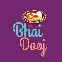 vecteur illustration de une Contexte pour Indien Festival de content bhai dooj fête.