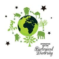 illustration de une Contexte pour international journée pour biologique diversité. vecteur