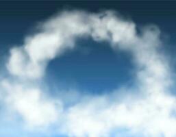 rond cambre des nuages dans bleu ciel paradis Contexte vecteur