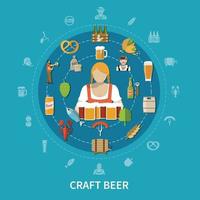 illustration vectorielle de bière plate illustration vecteur