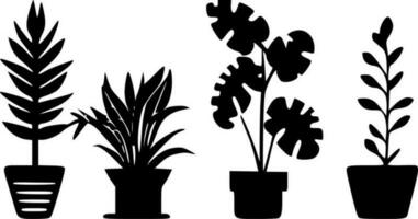 les plantes - minimaliste et plat logo - vecteur illustration