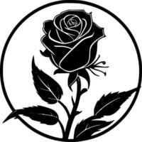 Rose - minimaliste et plat logo - vecteur illustration