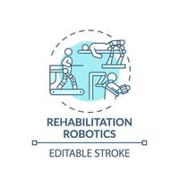 icône de concept de robotique de rééducation vecteur