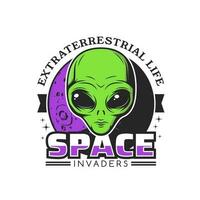 espace extraterrestre, extra-terrestre envahisseurs vecteur icône